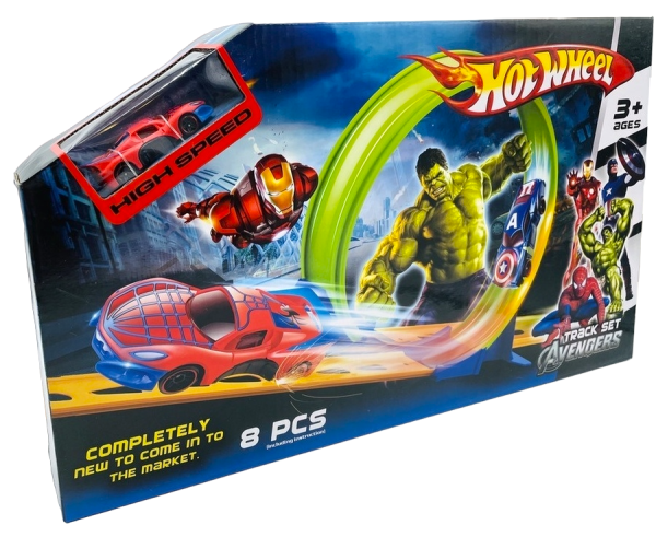 Hot Wheel "Super Hero Race Track" Game Set + 1 Car