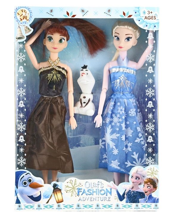 Set of dolls Frozen 2in1 with snowman 30cm
