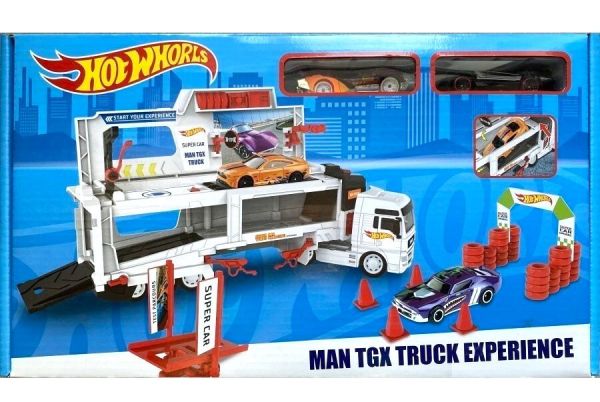 Car transporter "Hot Whorls" with cars included