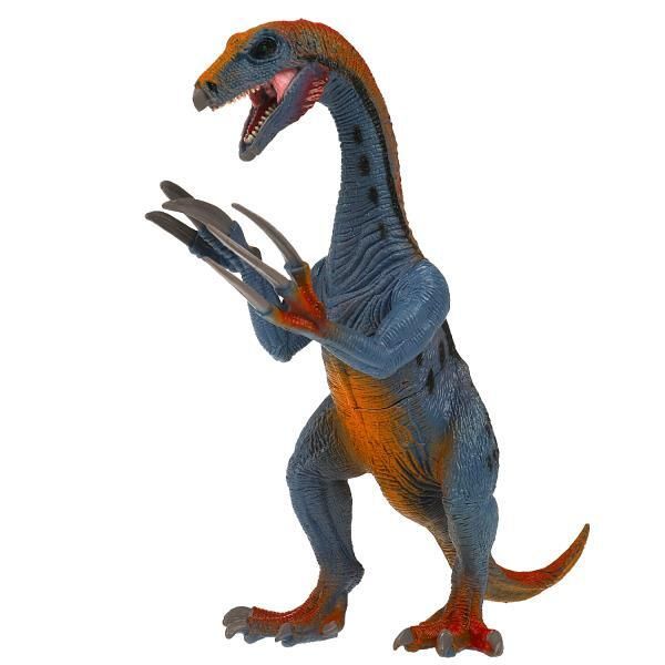 Toy plastisol dinosaur therizinosaurus 22*10*19cm, hentag in pack LET'S PLAY TOGETHER