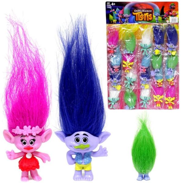 Figures with trolls on a blister pack
