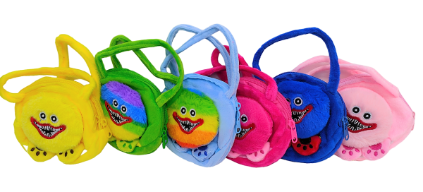 Plush bag with handles "Huggy Waggy", mix color