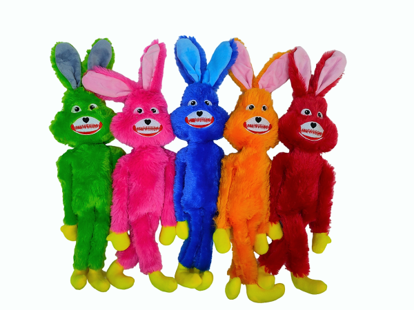 Soft toy "Huggy-Waggy Hare" (fluffy) 40 cm, color mix